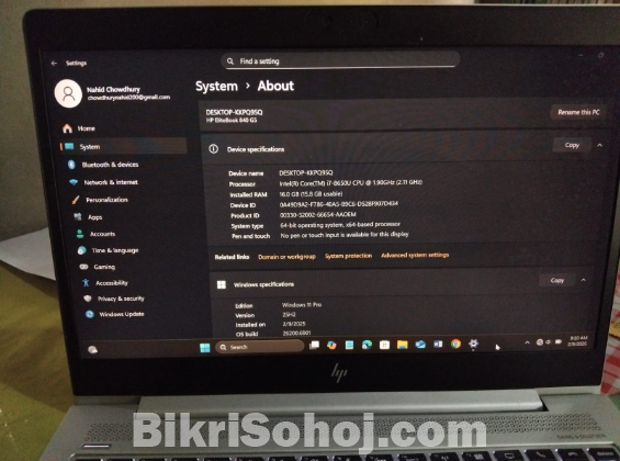 HP EliteBook 840 G5 (Core i7) – Excellent– Urgent Sell